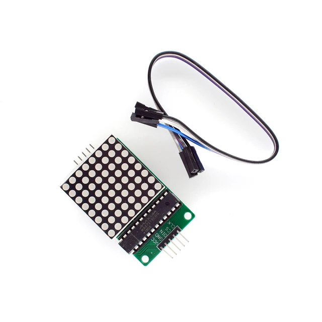 Módulo de matriz de puntos MAX7219 8*8, módulo de microcontrolador de luz roja, módulo de pantalla, módulo de control de pantalla LED MCU