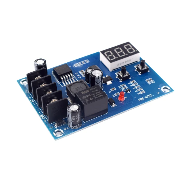 HW-632 Charging Control Module 12-24V Storage Lithium Battery Charger Control Switch Protection Board With LED Display NEW - Imagen 2