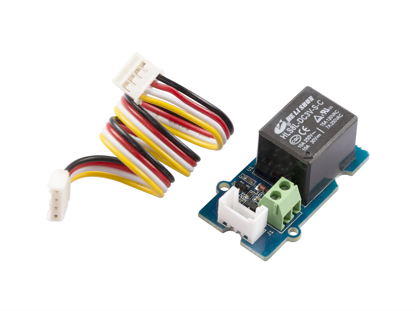Grove-Relay High current 5V/10A small 1-way mechanical relay switch Arduino ,peak voltage capability 250V 10A
