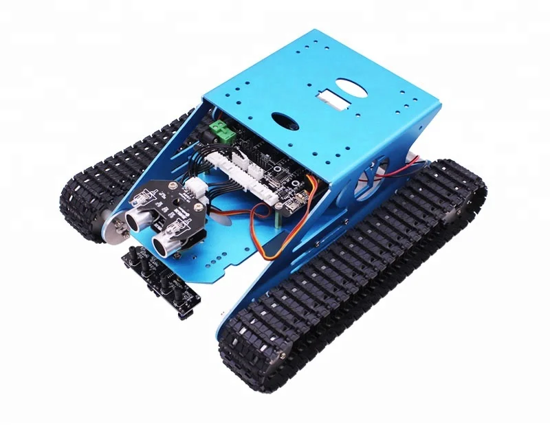 Yahboom DIY G1 Educational Blue Tank Smart Robot Track Car Kit For Smartduino R3 With Link Tracking Module - Imagen 2