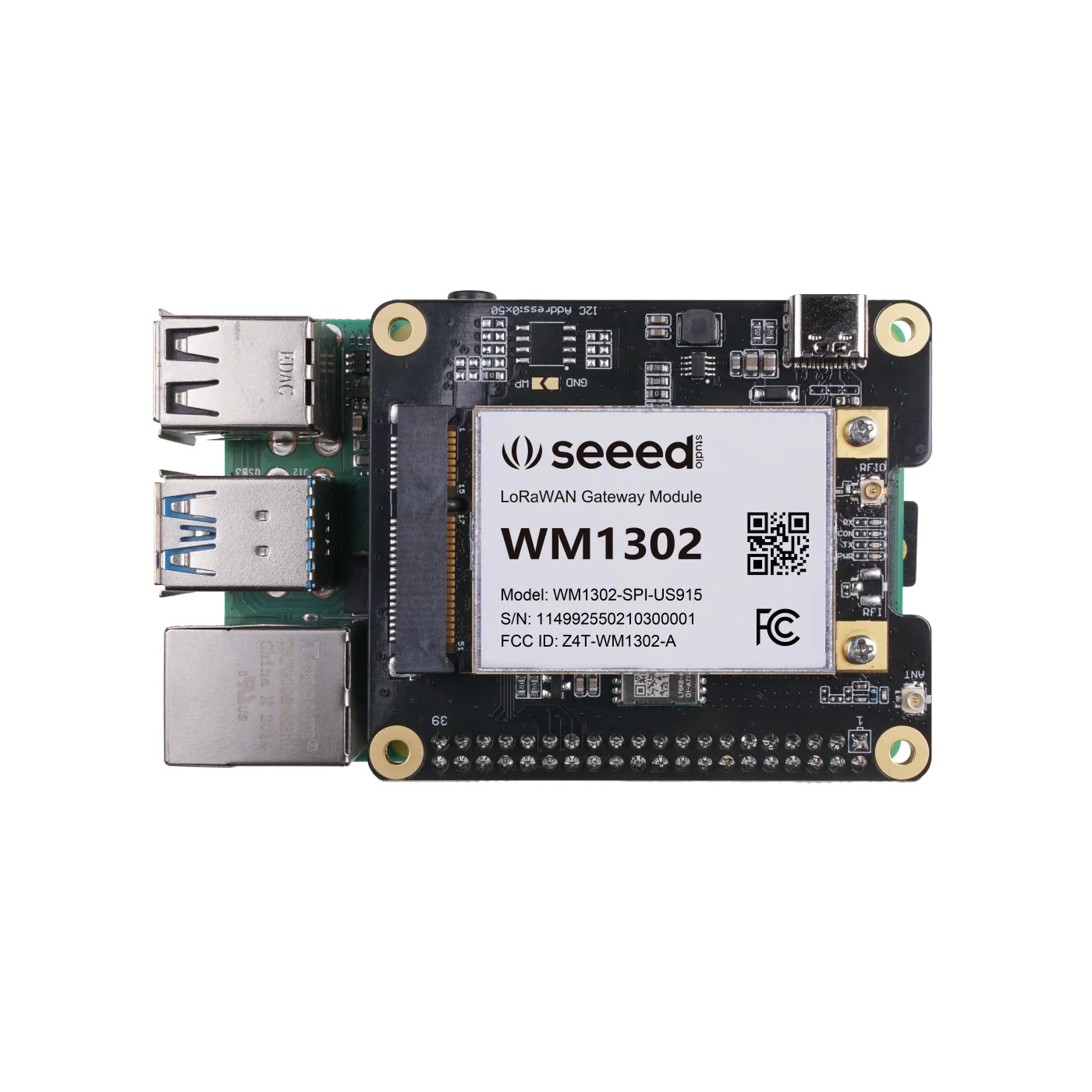 WM1302 Raspberry Pi Hat、WM1302 LoRaWANモジュール用アドオンボード、LoRaコンセントレータSemtech SX1302ベース