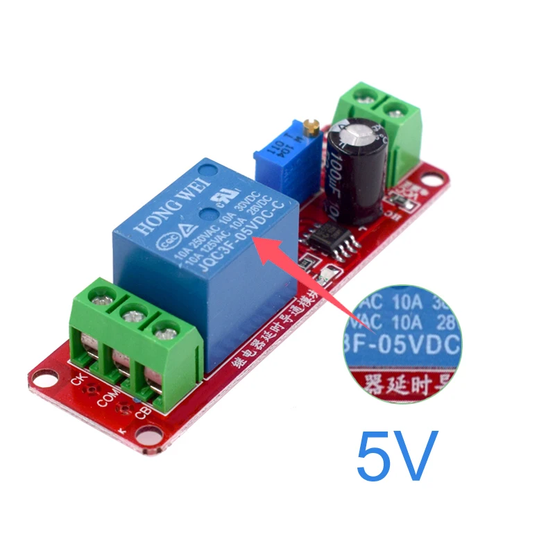 DC 5V 12V Time Delay Relay NE555 Time Relay Shield Timing Relay Timer Control Switch Car Relays Pulse Generation Duty Cycle - 画像 (4)