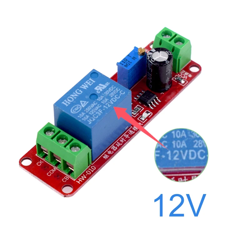 DC 5V 12V Time Delay Relay NE555 Time Relay Shield Timing Relay Timer Control Switch Car Relays Pulse Generation Duty Cycle - 画像 (5)