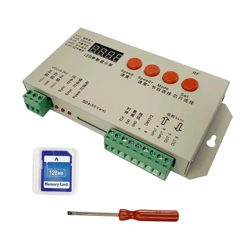 K1000S RF Wireless LED Controller + RF Remote Control, Full Color Changing with Chasing & Flowing Effects, Wide DC 5-24V Input - Imagen 3