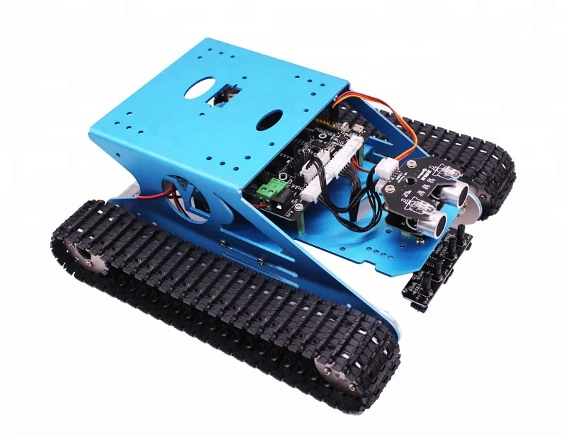 Yahboom DIY G1 Educational Blue Tank Smart Robot Track Car Kit For Smartduino R3 With Link Tracking Module - Imagen 3