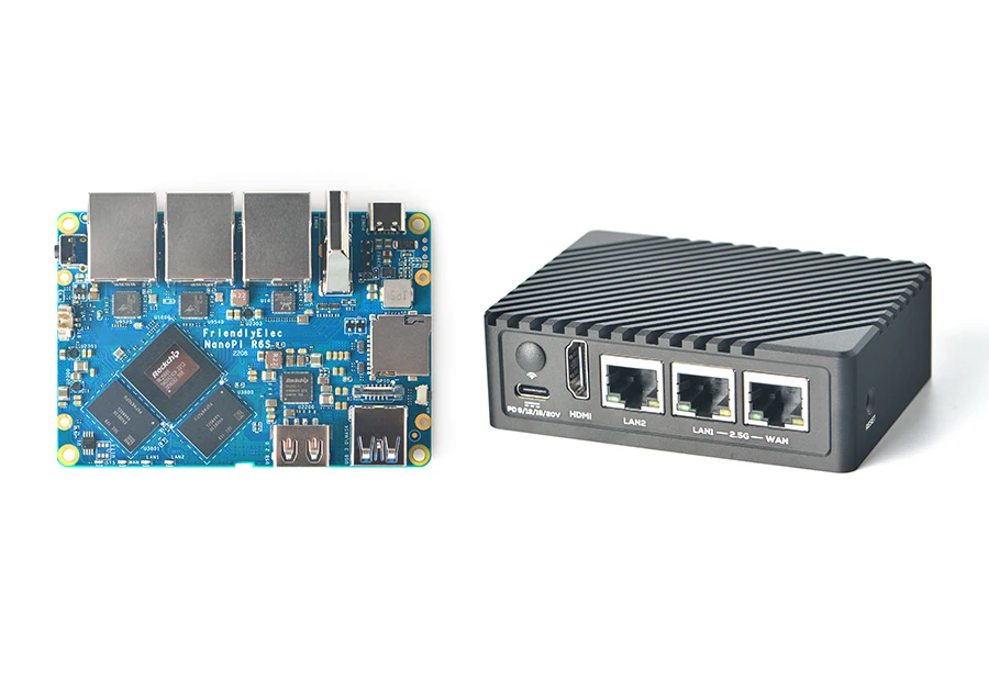 Router Friendly NanoPi R6S RK3588S Cortex-A76, 8 GB DDR4, 32 GB eMMC, 2,5 G eth, Ubuntu Debian, FriendlyWrt, Android GPU VPU
