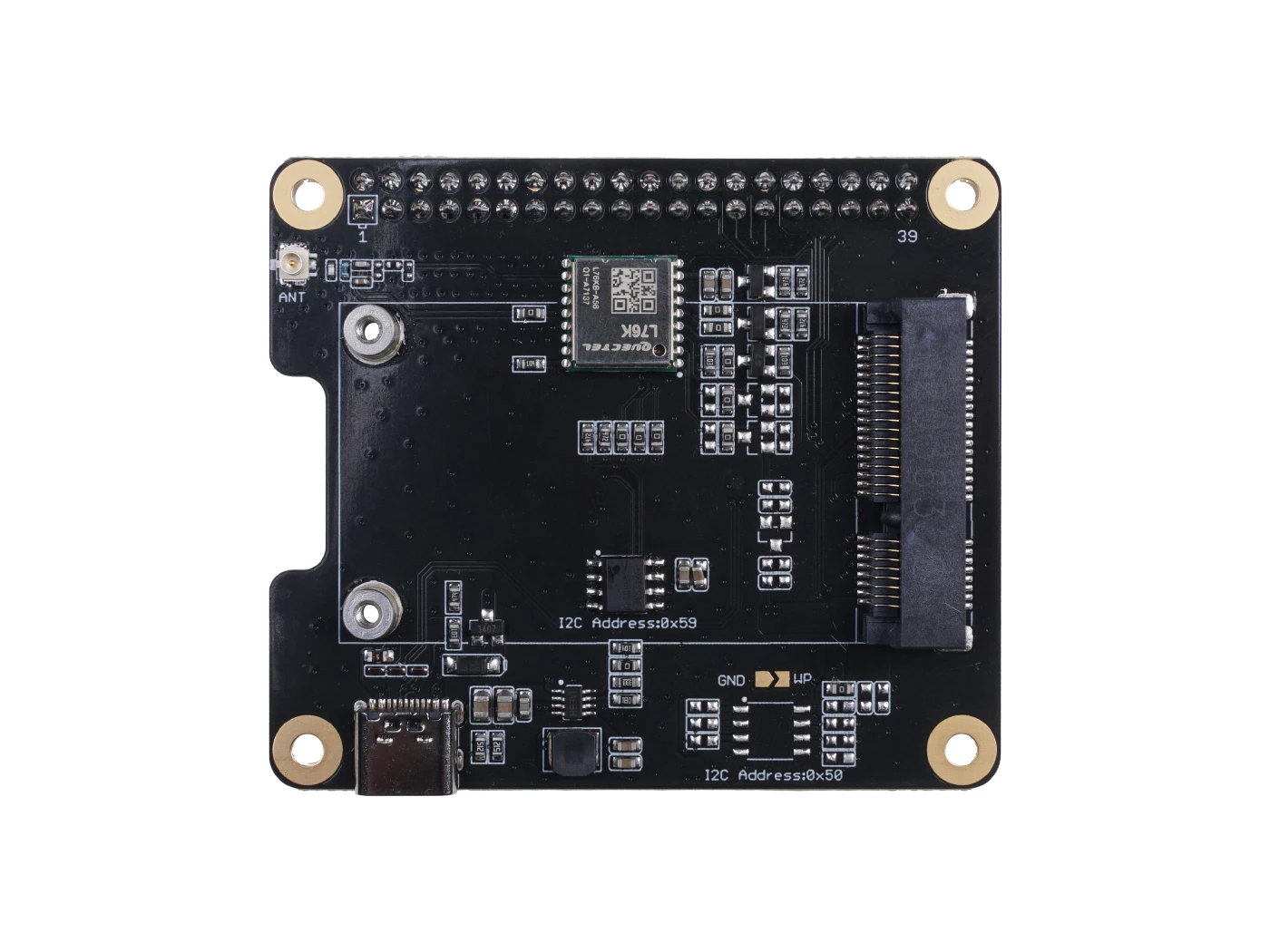 WM1302 Raspberry Pi Hat, Add-on board for WM1302 LoRaWAN Module, Based on LoRa Concentrator Semtech SX1302 - 画像 (2)