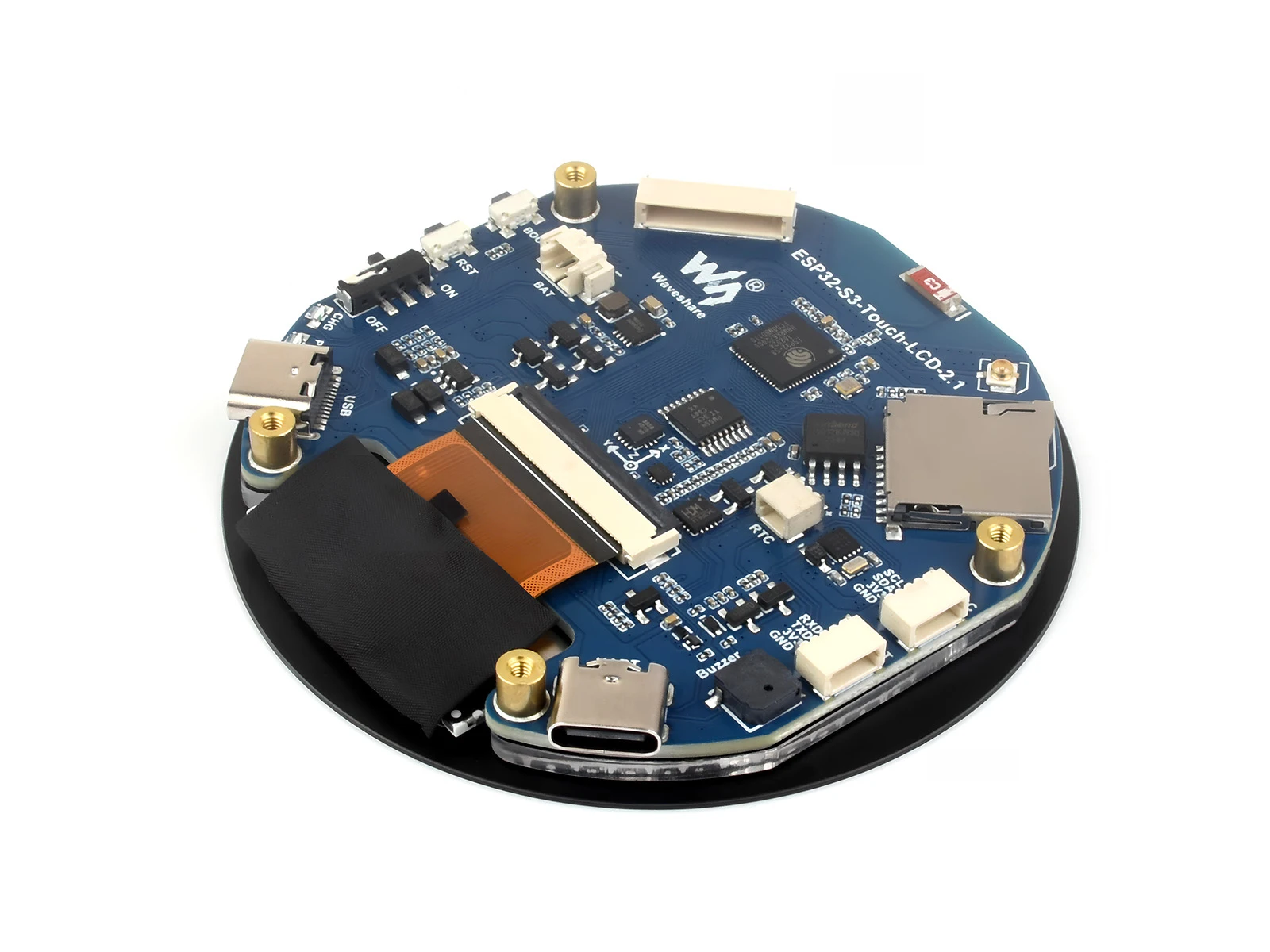 Waveshare ESP32-S3 2.1inch Capacitive Touch Round Display Development Board, 480×480, IPS, 32-bit LX7 Dual-core Processor - 画像 (5)