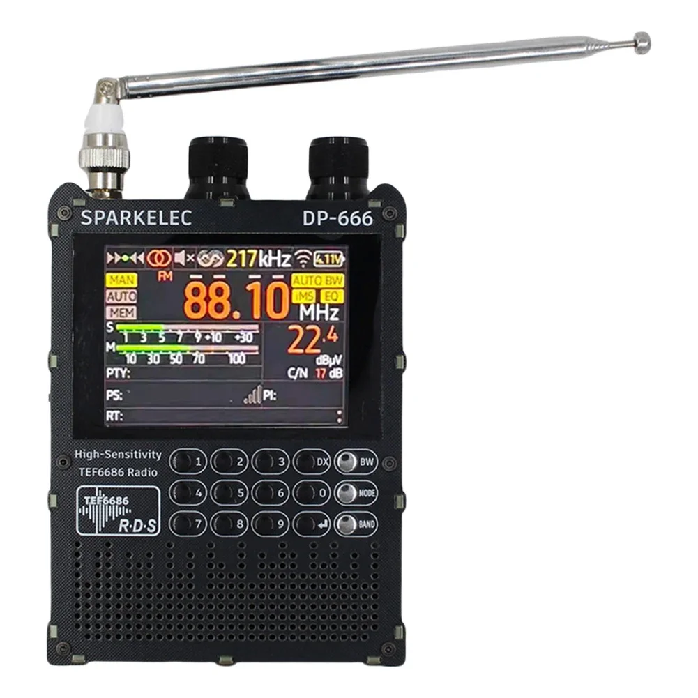 New DP-666 TEF6686 Radio High Sensitivity Full Band FM AM LW MW SW Shortwave ESP32 RDS 2.8 inch IPS LCD - Imagen 5