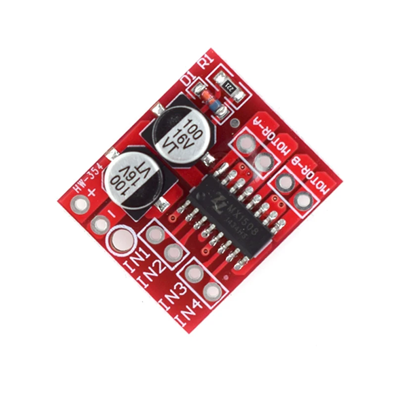 MX1508 DCモータードライバーモジュール 2V-10V 1.5A 双方向反転 PWM速度 デュアルHブリッジ ステッピングモータードライバーボード L298N