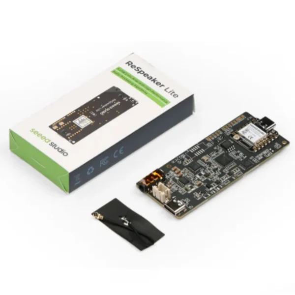 Kit de asistente de voz ReSpeaker Lite, ESPHome Assistant, matriz de 2 micrófonos con XIAO ESP32S3 pre-soldado, altavoz mono cerrado.