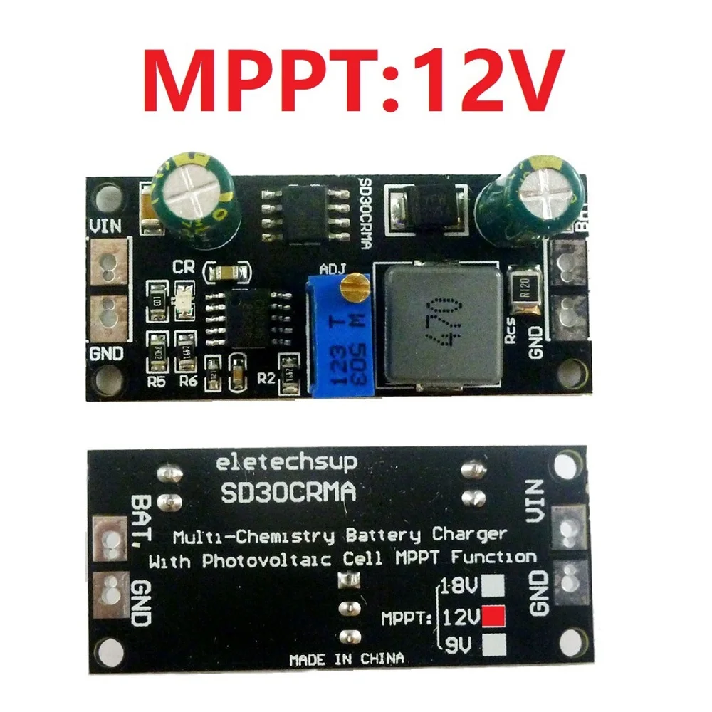 MPPT Solar Controller 1A 3.2V 3.7V 3.8V 7.4V 11.1V 14.8V Lithium LiFePO4 Titanate Battery Charger Module Battery Charging Board - 画像 (5)