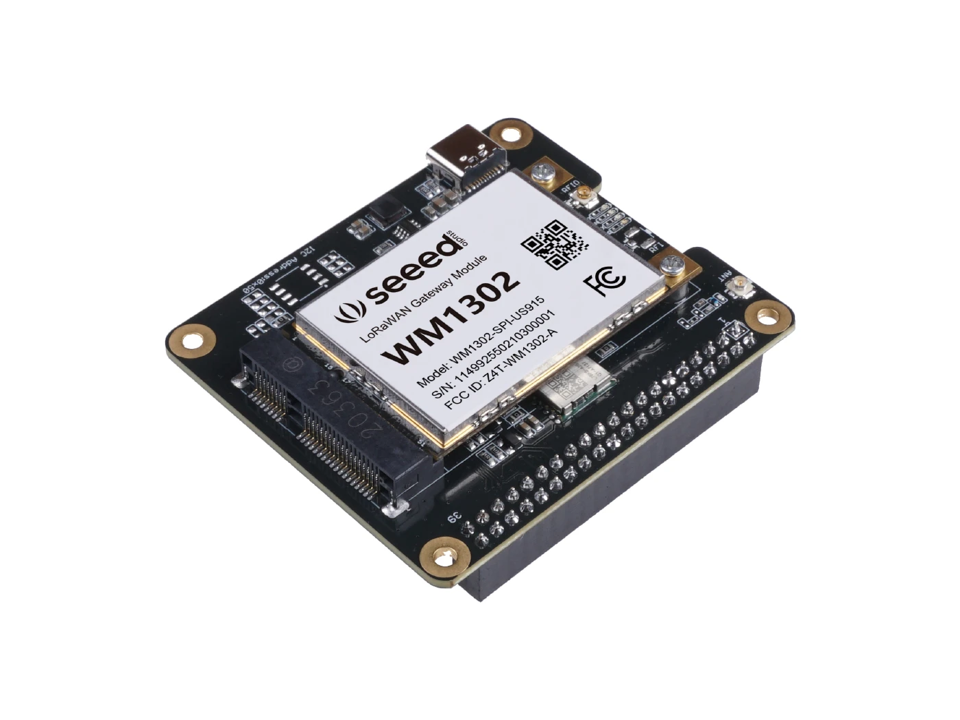 WM1302 Raspberry Pi Hat, Add-on board for WM1302 LoRaWAN Module, Based on LoRa Concentrator Semtech SX1302 - 画像 (5)