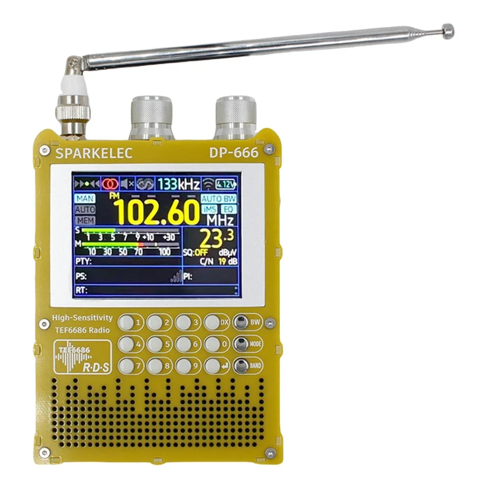 New DP-666 TEF6686 Radio High Sensitivity Full Band FM AM LW MW SW Shortwave ESP32 RDS 2.8 inch IPS LCD - Imagen 4