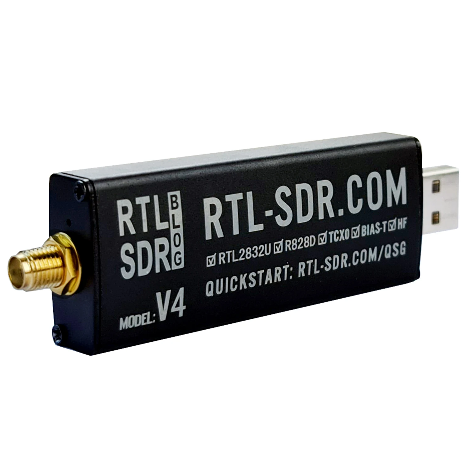RTL-SDR Blog RTL SDR V4 R828D RTL2832U 1PPM TCXO SMA RTLSDR Software Defined Radio (Dongle Only) - 画像 (2)