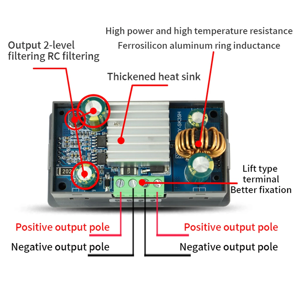 DC DC Buck Boost Converter 5.0~30V To 0.6~30V Adjustable Regulated Laboratory Power Supply CC CV 0~4.0A 6V 12V 24V Power Module - 画像 (3)