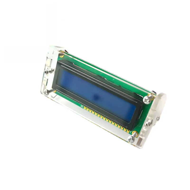 Carcasa acrílica transparente para pantalla LCD1602 con tornillo/tuerca. Soporte para carcasa LCD1602 (no incluye pantalla LCD 1602).