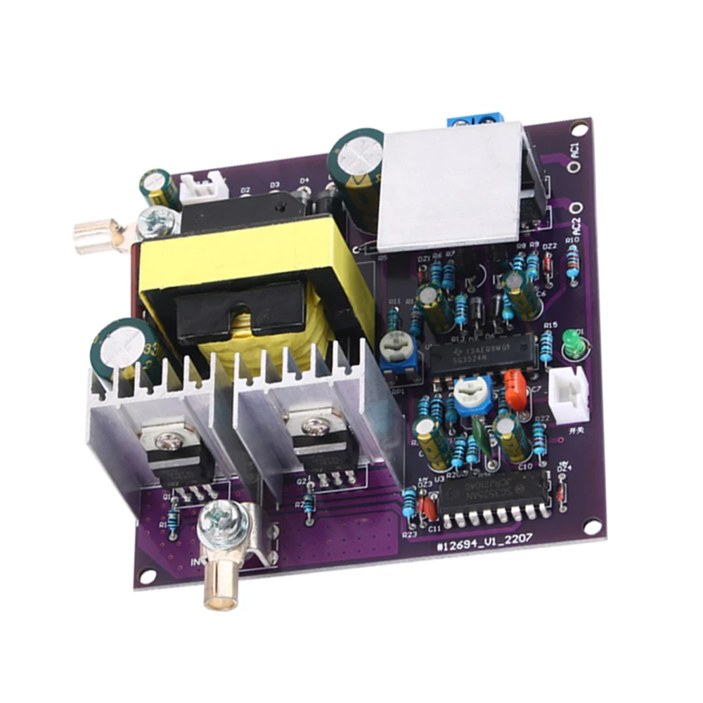 Inversor de 300 W con salida de onda sinusoidal corregida a 50 Hz, de 12 V a 220 V, fuente de alimentación con inversor, almacenamiento de energía y placa de circuito elevador CC-CA.