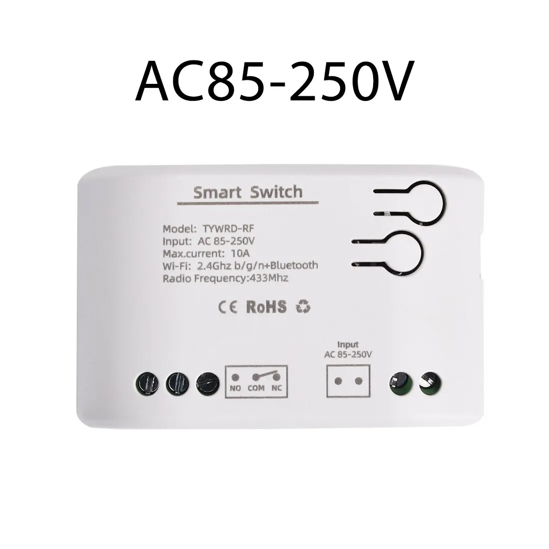 1CH Tuya Smart Remote Control Wireless Wifi Switch Module DC7-32V AC85-250V 2200W RF Receiver 10A WiFi Relay DIY - 画像 (2)