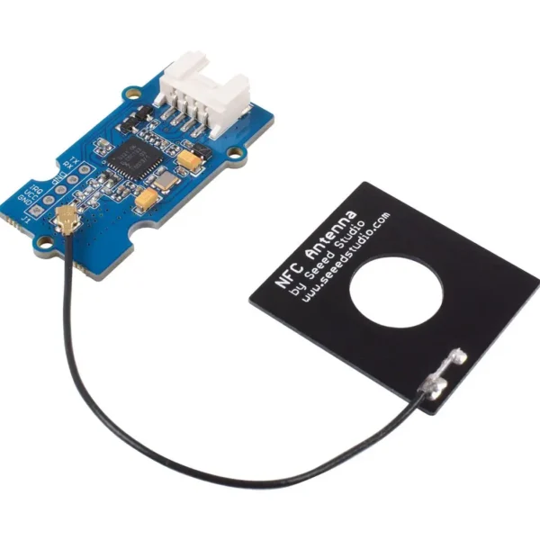 Módulo NFC Grove PN532 con antena NFC de 13,56 MHz. Compatible con comunicación sin contacto. Protocolos ISO14443 tipo A y tipo B. I2C UART.