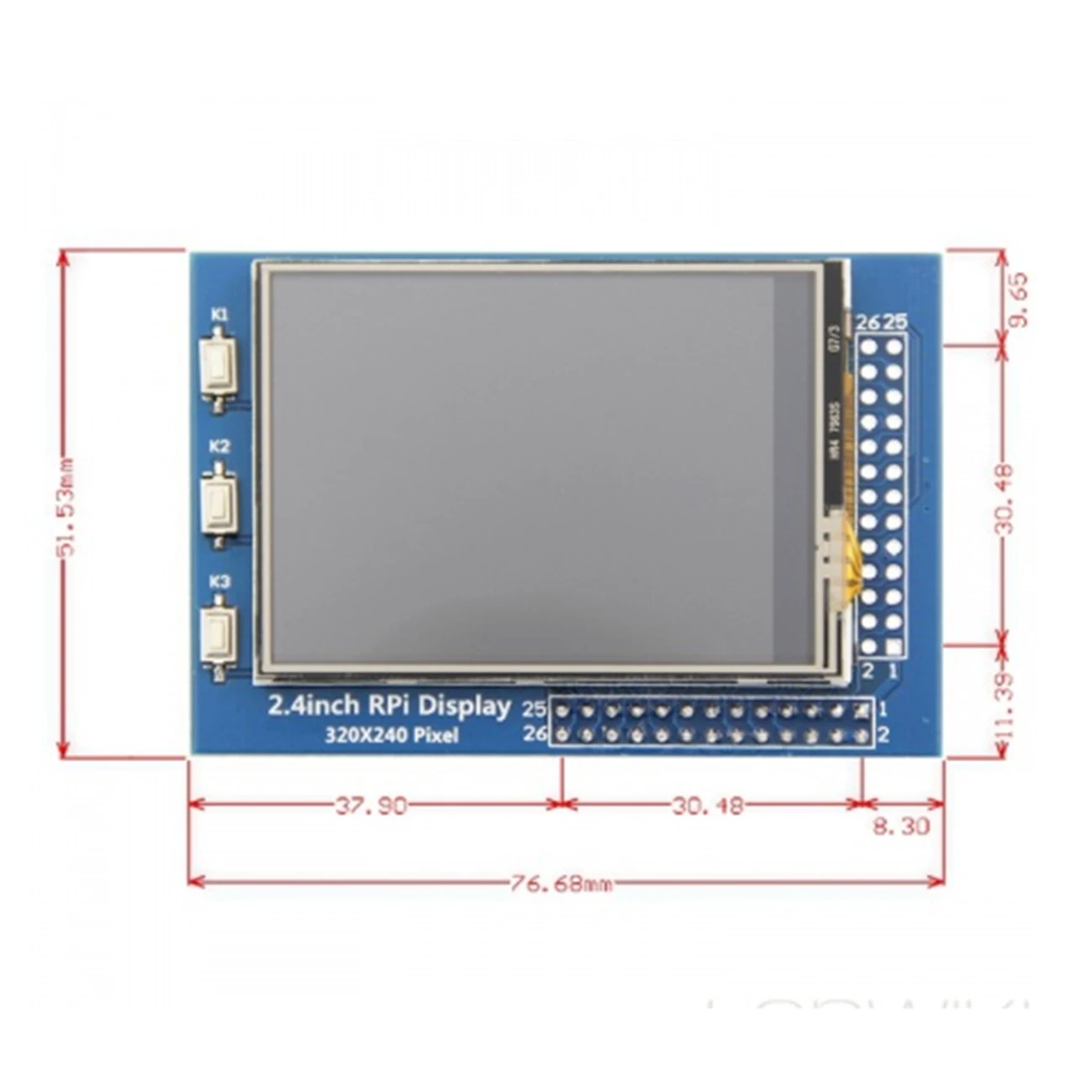 2.4 / 2.8 Inch 320*240 Touch Panel TFT LCD Module Screen Display For Raspberry Pi GPIO Input — reference image 6