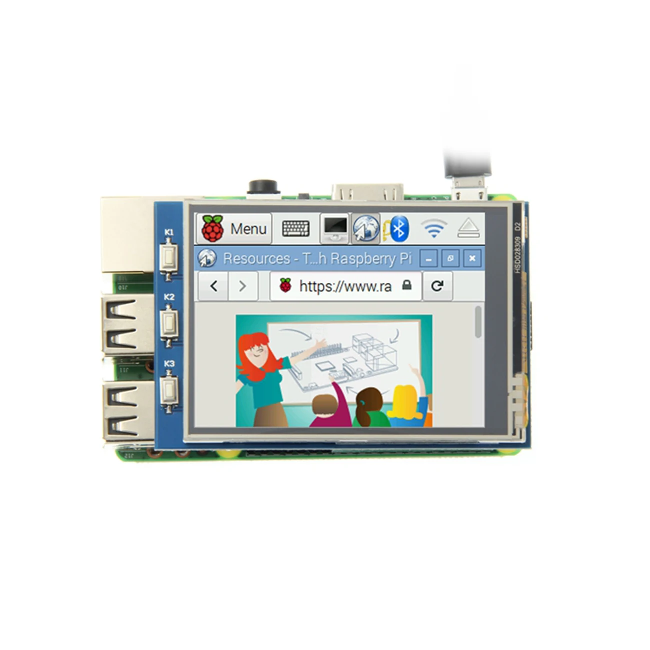 2.4 / 2.8 Inch 320*240 Touch Panel TFT LCD Module Screen Display For Raspberry Pi GPIO Input — reference image 9