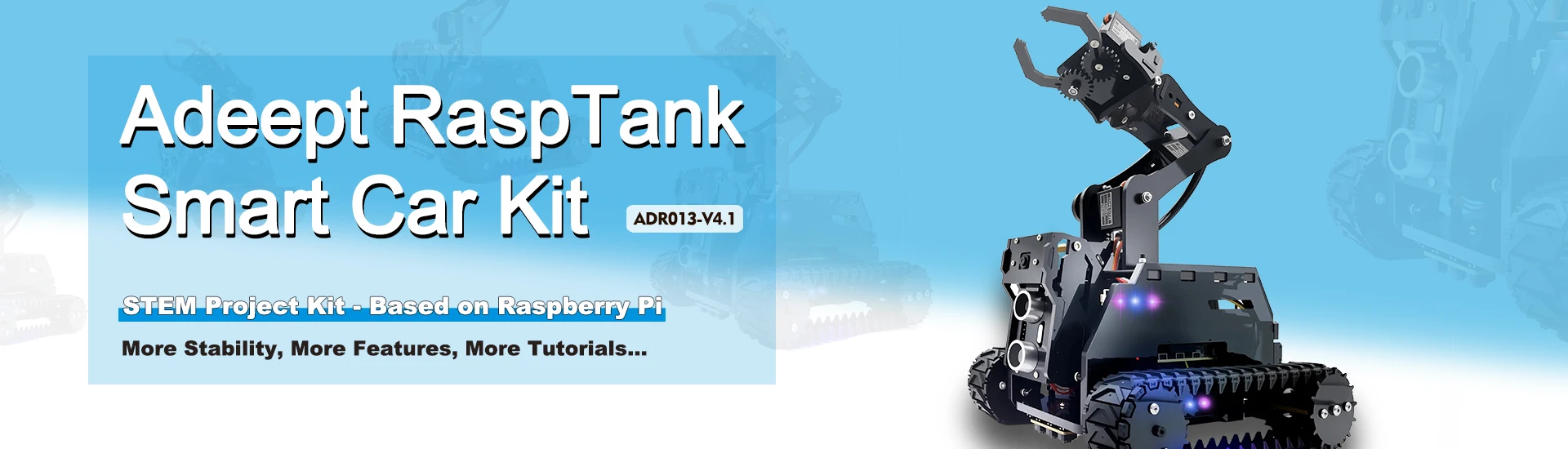 Adeept RaspTank Smart Robot Car Kit for Raspberry Pi 4/3B/3B+(Board Not Included) — reference image 1
