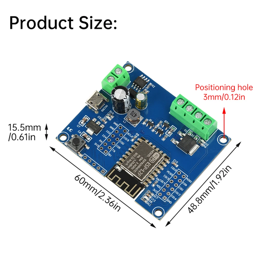 DC 5-80V ESP8266 WIFI Single Relay MOS Switch Control Module ESP-12F Development Board Micro USB Interface — reference image 6