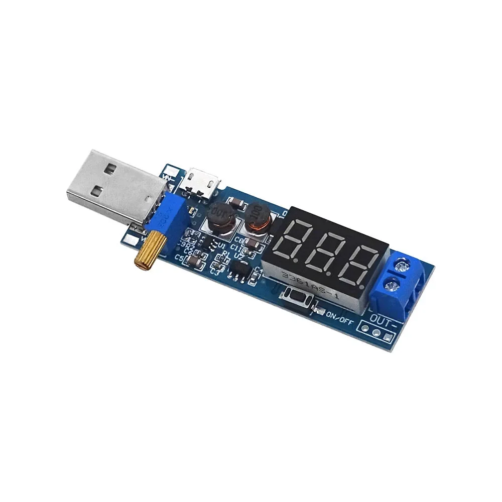 DC-DC USB step-up/step-down power supply voltage regulator module 5V to 3.3V 9V 12V 24V converter output DC 1.2V-24V — reference image 1