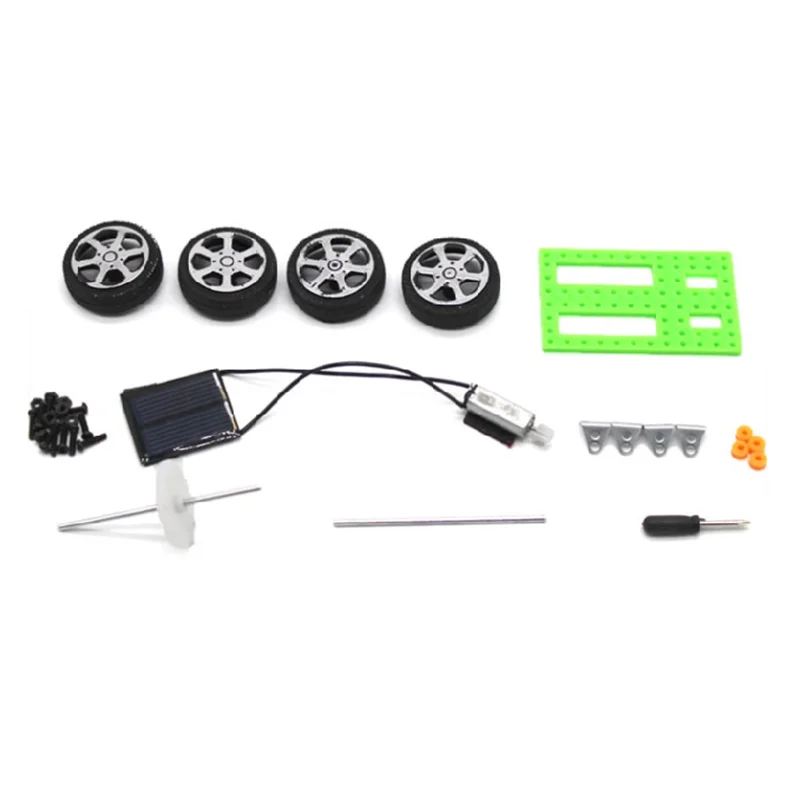DIY Solar Car Mini Powered Car Kit Children’s Gadgets Hobby Fun Children’s Robot Car Assemble Kit Gift — reference image 2