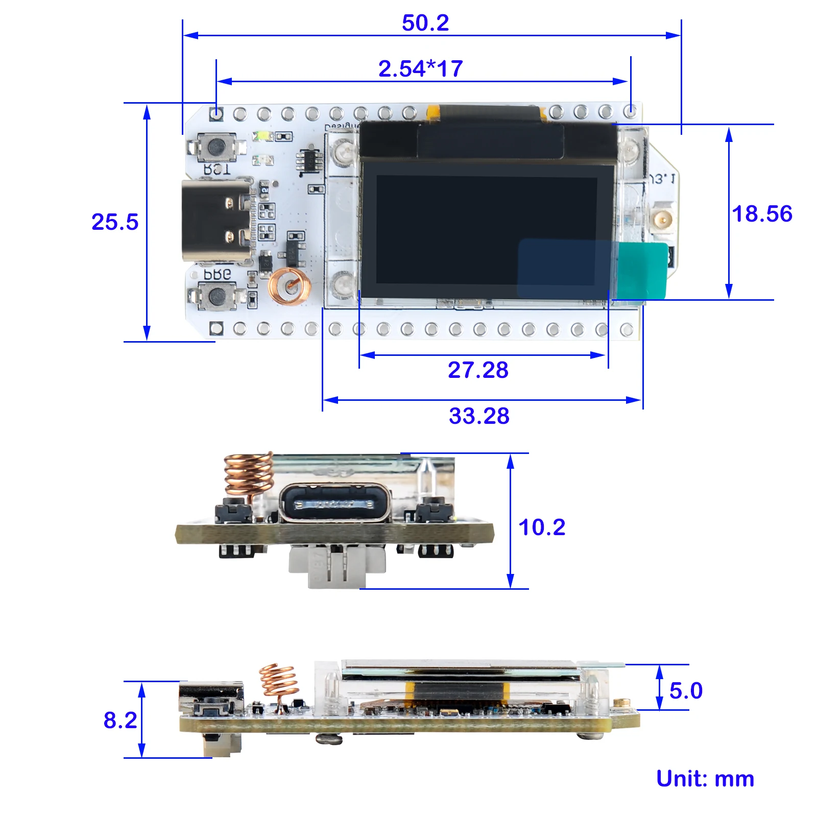 ESP32 LoRa V3 Development Board 868MHz 915MHz SX1262 0.96 Inch OLED Display BT WIFI Lora Kit for Arduino IOT Meshtastic (2Sets) — reference image 5