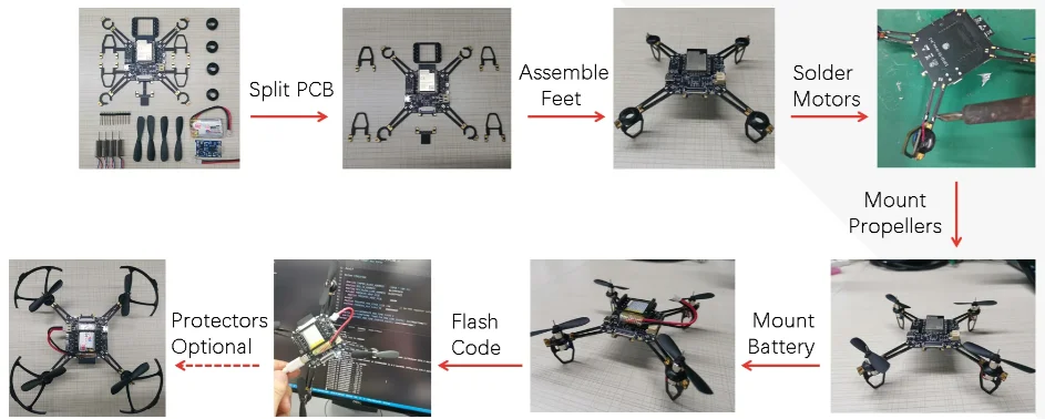 ESP32S2 ESP32 Flight Control Open Source Quadcopter ESP-Drone Drone Model Wifi Remote Control Crazyflie — reference image 4