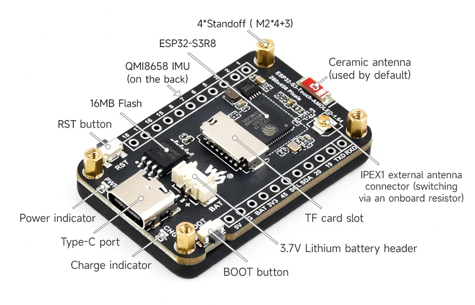 ESP32-S3 Development Board 1.28 Inch Touch Screen Round LCD Display with WiFi Bluetooth 5 BLE Accelerometer Gyroscope Sensor — reference image 10