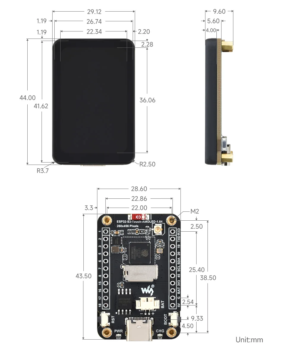 ESP32-S3 Development Board 1.28 Inch Touch Screen Round LCD Display with WiFi Bluetooth 5 BLE Accelerometer Gyroscope Sensor — reference image 11