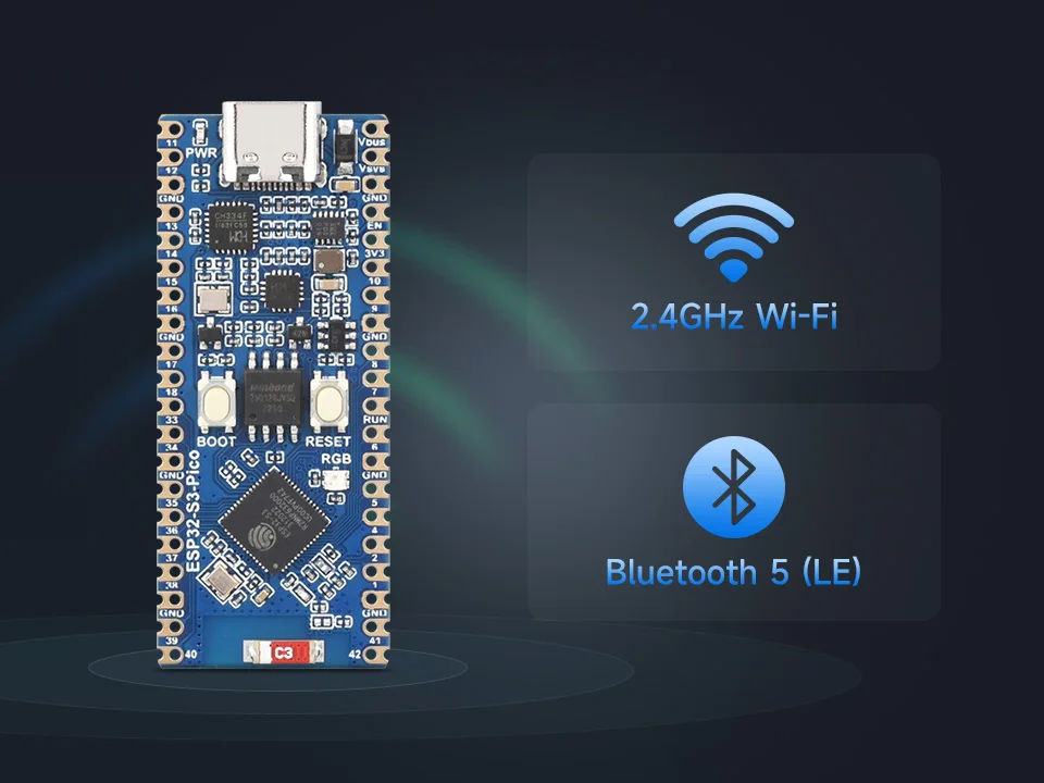 ESP32-S3 Pico Development Board ESP32-S3R2 dual-core 2.4GHz WiFi BTLE5 CH343/CH334 chip Internet of Things 2MB PSRAM 16MB Flash — reference image 4