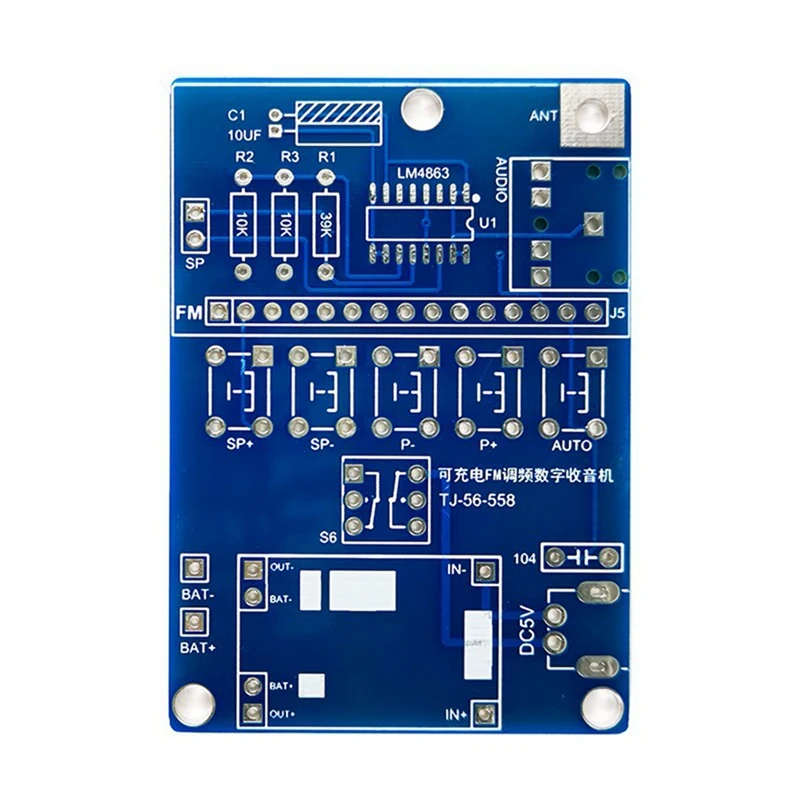 FM Radio Receiver Electronic Welding Kit LCD Display DIY Electronic For Self Assembly And Soldering Practice Accessories C-Kit — reference image 7