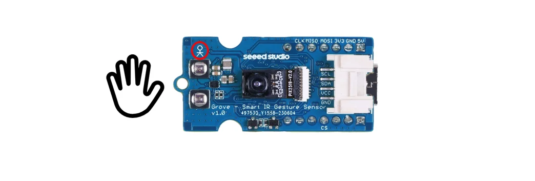 Grove Smart IR Gesture Sensor, infrared camera sensor, AI algorithm, over 15 gestures detection, I2C, SPI, support Grove, XIAO, — reference image 2