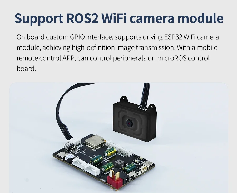 Micro ROS Control Board ESP32 Mode ROS2 with 6 Axis IMU Attitude Sensor Motor Drive Module for Raspberry Pi 5 Robot Car Kit — reference image 20