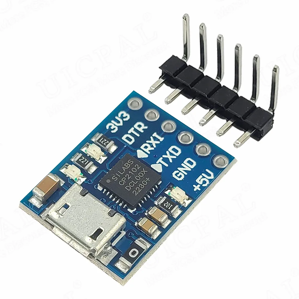 MINI USB TO TTL Serial Downloader Converter UART STC Download USB Micro Type-C 6Pin UART STC 300bps~1Mbps CP2102 — reference image 1