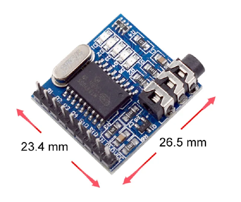 MT8870 DTMF Voice Decoding Module Phone Module Speech Decoding Voice Board Module LED Indicators With Pins — reference image 1