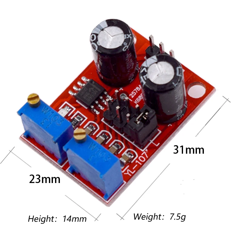 NE555 pulse frequency, duty cycle adjustable module,square/rectangular wave signal generator,stepping motor driver — reference image 1