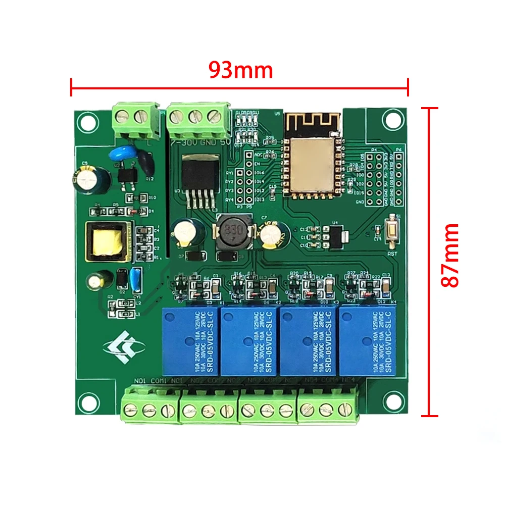 Relay Module WiFi 4‑Channel ESP8266 Development Board Voltage Monitoring Relay Industrial Parts for Wireless Control DC7‑12V/5V — reference image 4
