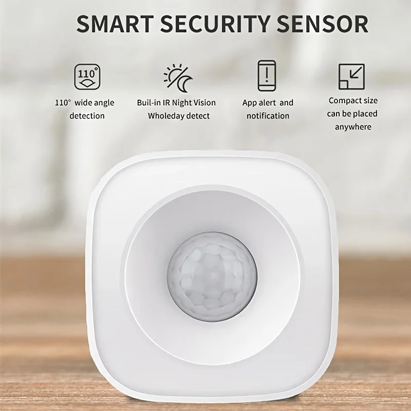Smart WiFi/ZigBee PIR Motion Sensor – Wireless Infrared Security Detector, APP Alerts, Smart Home Burglar Alarm System — reference image 1