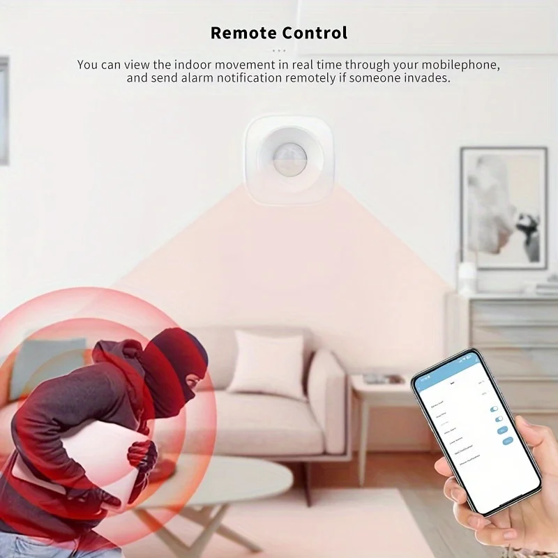 Smart WiFi/ZigBee PIR Motion Sensor – Wireless Infrared Security Detector, APP Alerts, Smart Home Burglar Alarm System — reference image 4