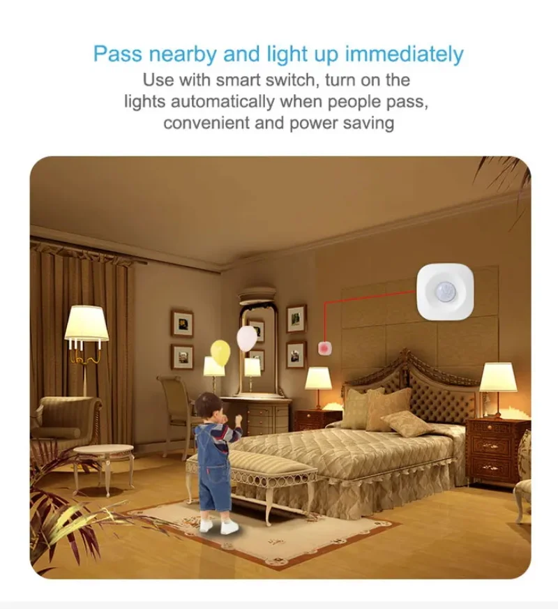 Smart WiFi/ZigBee PIR Motion Sensor – Wireless Infrared Security Detector, APP Alerts, Smart Home Burglar Alarm System — reference image 5