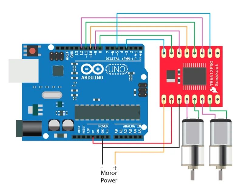 TB6612 Dual Motor Driver 1A TB6612FNG Microcontroller Better than L298N for Arduino — reference image 2