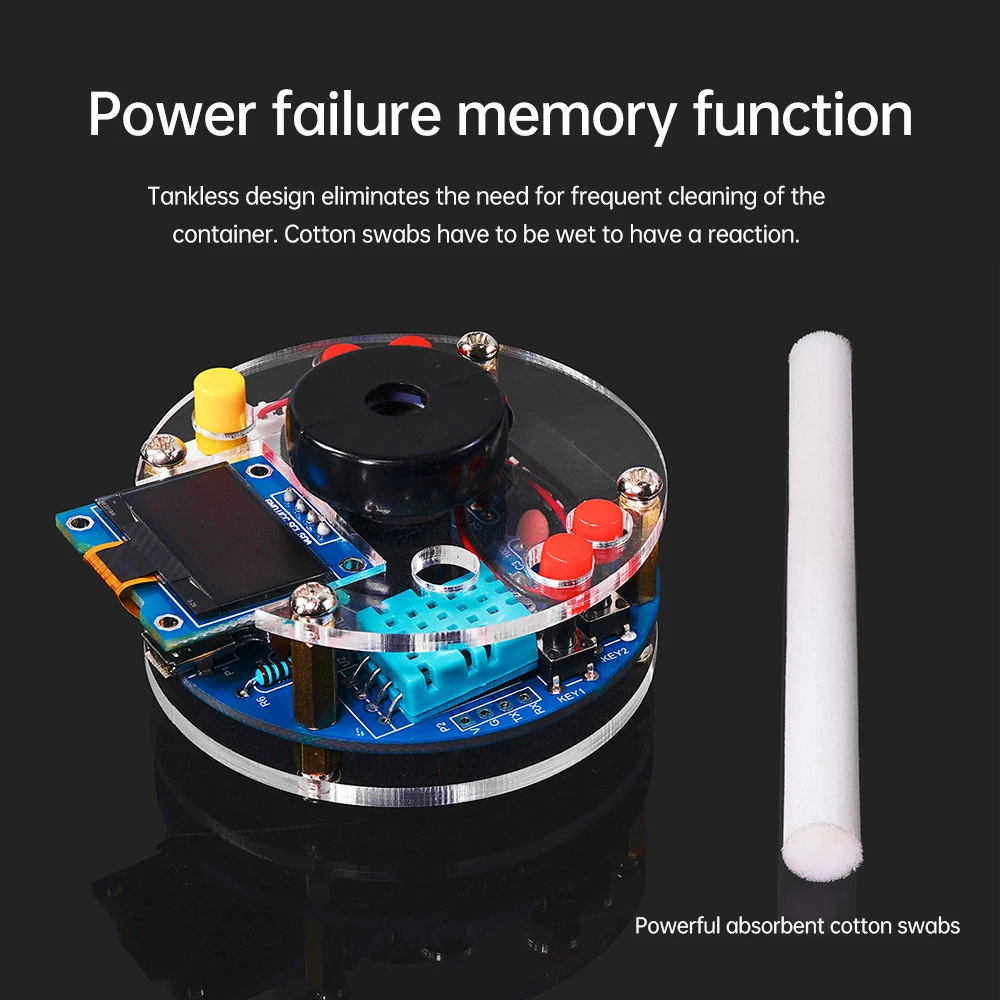 USB Humidifier Mist Electronic Diy Kit Oled Display Temperature And Humidity Spray Circuit Board Manufacturing Welding Practice — reference image 3