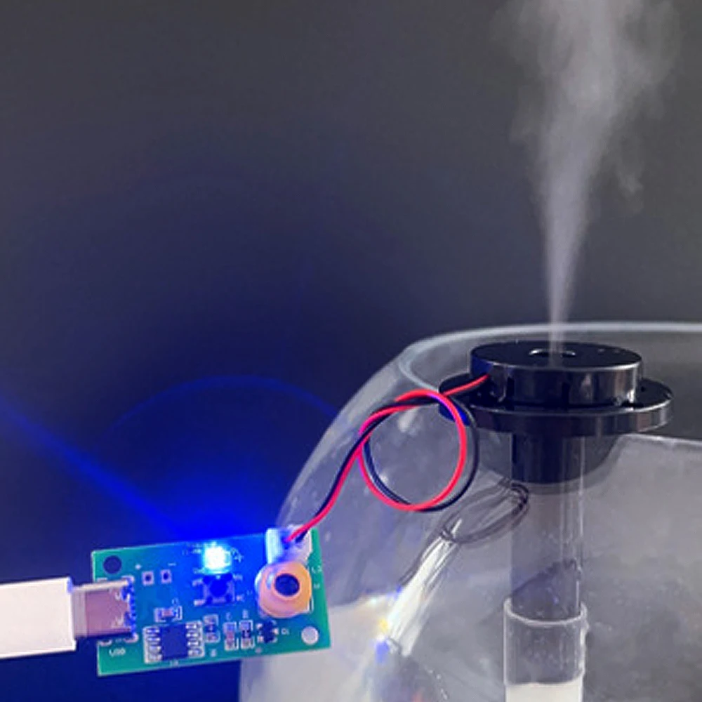 USB Mini Humidifier DIY Kits Mist Maker and Driver Circuit Board Ultrasonic Atomization Control Board Type C Interface — reference image 1