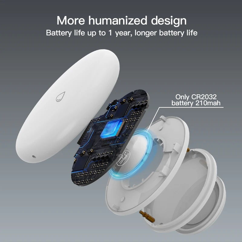 Water Sensor Water Leakage Detector App Remote Monitoring Compatible with Tuya/SmartLife App &amp; ZigBee Gateway, for Home/Office — reference image 8