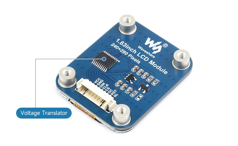 Waveshare 1.83inch IPS LCD Display Module 240×280 Resolution SPI 65K Colors for Arduino / Raspberry Pi / STM32 / ESP32 — reference image 2